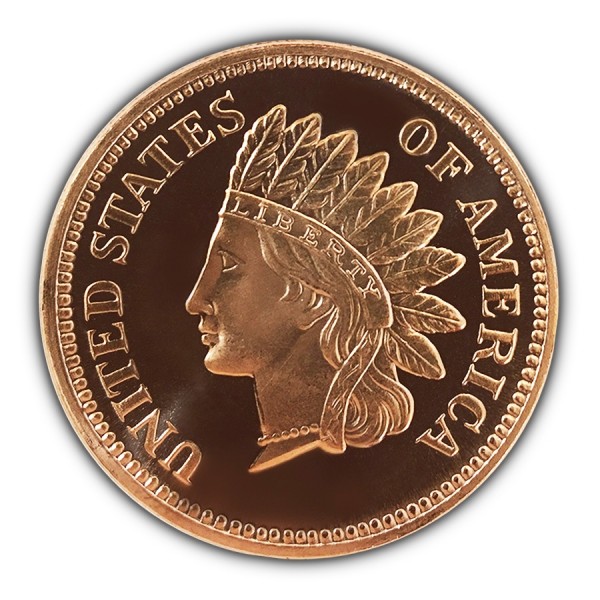 Indian Penny 1//4 oz Copper Round